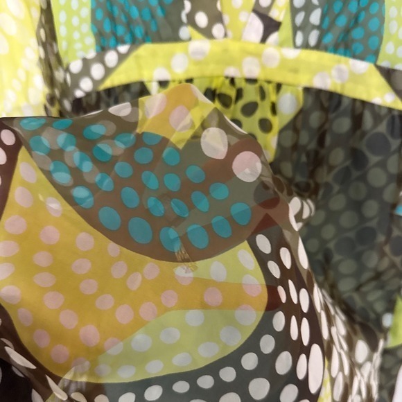 Milly Womens Y2K Mini Dress Retro 60's Style Geometric Polka Dot Mod 100% Silk 8 - Picture 6 of 11